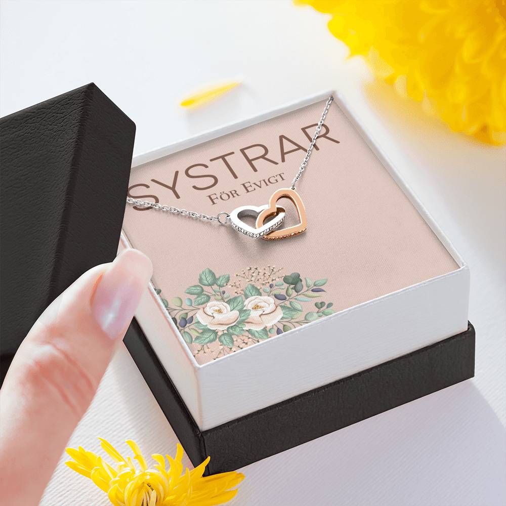 Systrar För Evigt - Halsband Två Hjärtan