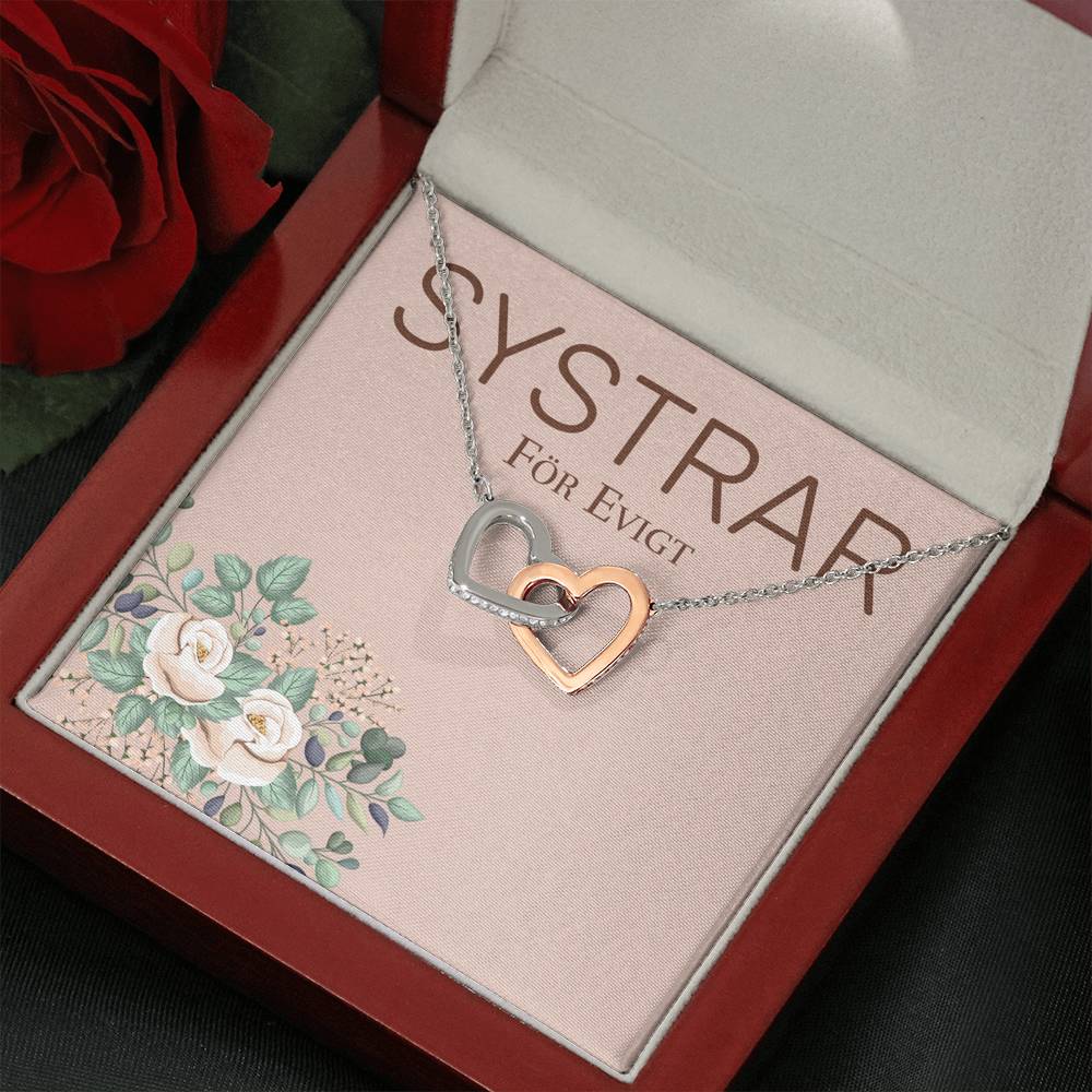 Systrar För Evigt - Halsband Två Hjärtan