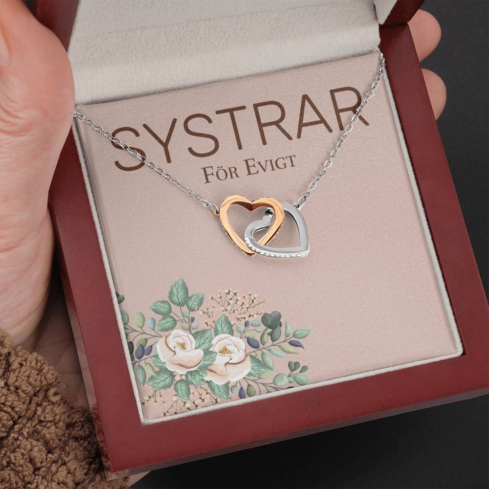 Systrar För Evigt - Halsband Två Hjärtan