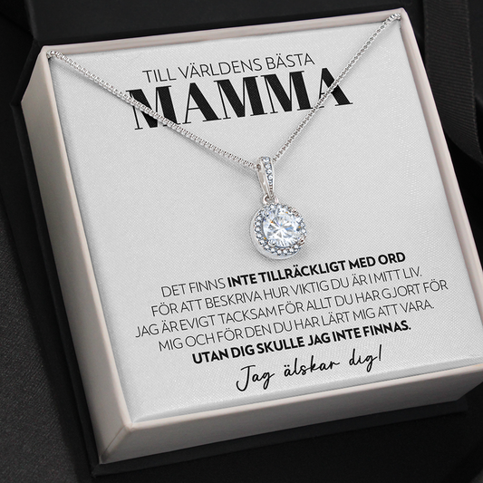 Mamma - Inte Tillräckligt Med Ord (Vitt Kort) - Halsband Eternal Hope