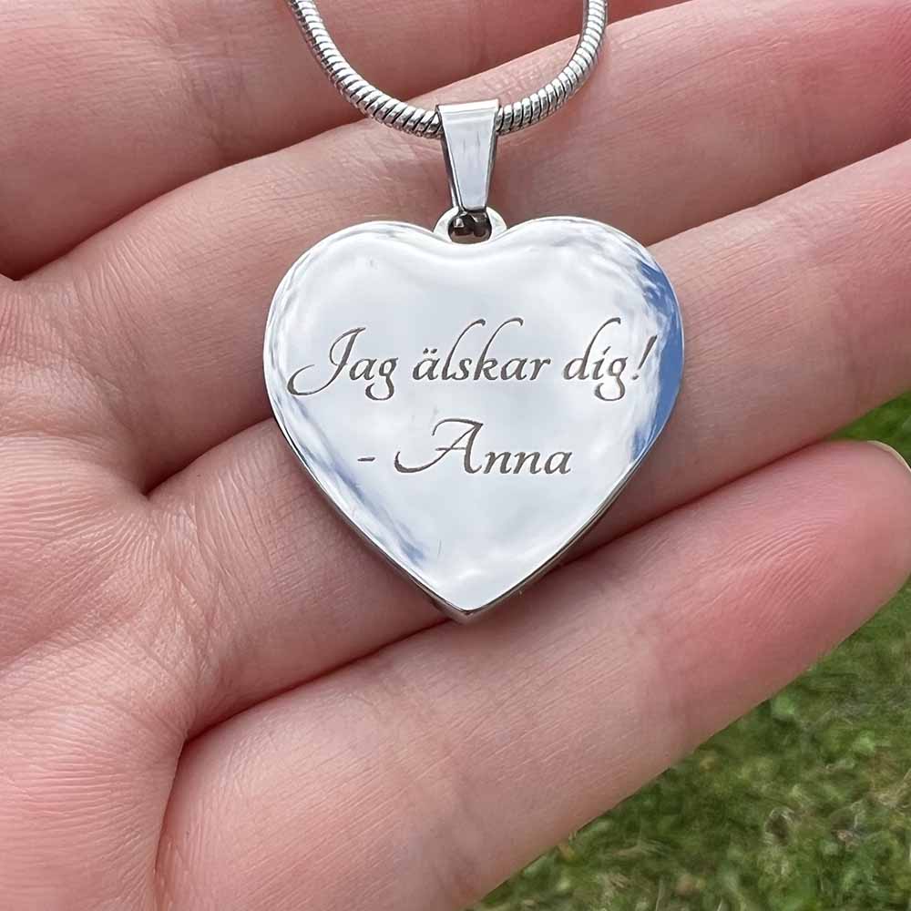Kärleken Mellan Mor och Dotter är För Alltid - Personligt Halsband Hjärta